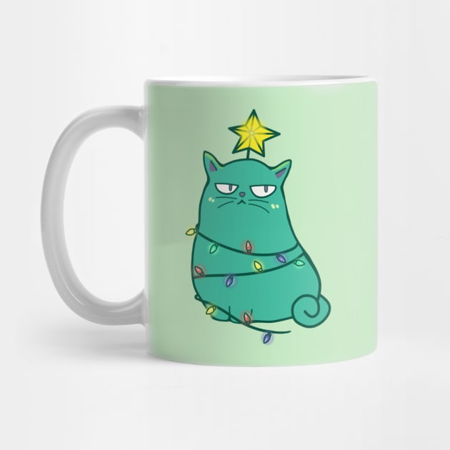 Grumpy Christmas cat by Dr.Bear